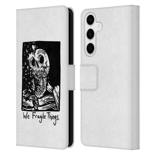Matt Bailey Skull We Fragile Things Leather Book Wallet Case Cover For Samsung Galaxy S24+ 5G