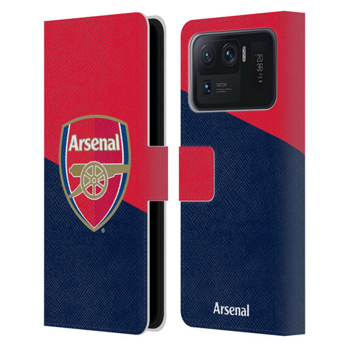 Arsenal FC Crest 2 Red & Blue Logo Leather Book Wallet Case Cover For Xiaomi Mi 11 Ultra