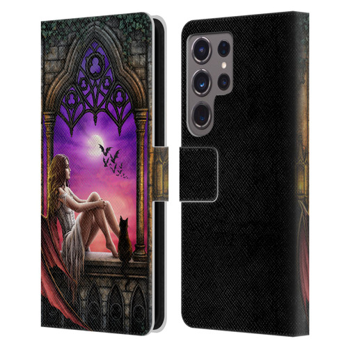 Sarah Richter Fantasy Demon Vampire Girl Leather Book Wallet Case Cover For Samsung Galaxy S24 Ultra 5G