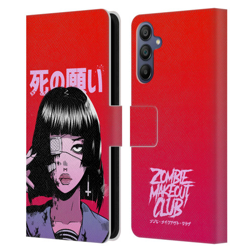 Zombie Makeout Club Art Eye Patch Leather Book Wallet Case Cover For Samsung Galaxy A15