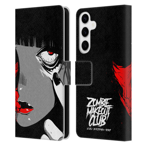 Zombie Makeout Club Art Eye Leather Book Wallet Case Cover For Samsung Galaxy S24+ 5G