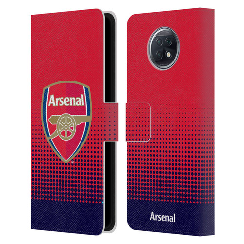 Arsenal FC Crest 2 Fade Leather Book Wallet Case Cover For Xiaomi Redmi Note 9T 5G