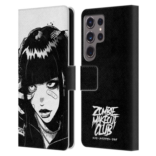 Zombie Makeout Club Art See Thru You Leather Book Wallet Case Cover For Samsung Galaxy S24 Ultra 5G