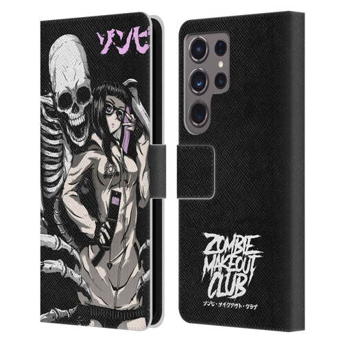 Zombie Makeout Club Art Stop Drop Selfie Leather Book Wallet Case Cover For Samsung Galaxy S24 Ultra 5G