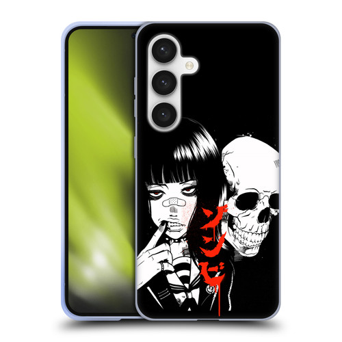 Zombie Makeout Club Art Girl And Skull Soft Gel Case for Samsung Galaxy S24 5G