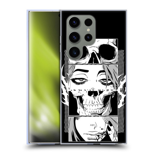 Zombie Makeout Club Art Skull Collage Soft Gel Case for Samsung Galaxy S24 Ultra 5G