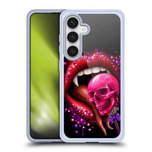 Sarah Richter Skulls Red Vampire Candy Lips Soft Gel Case for Samsung Galaxy S24 5G