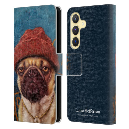 Lucia Heffernan Art Monday Mood Leather Book Wallet Case Cover For Samsung Galaxy S24 5G