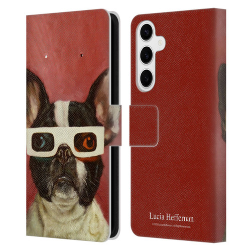 Lucia Heffernan Art 3D Dog Leather Book Wallet Case Cover For Samsung Galaxy S24+ 5G