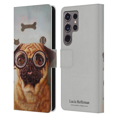 Lucia Heffernan Art Canine Eye Exam Leather Book Wallet Case Cover For Samsung Galaxy S24 Ultra 5G