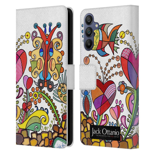 Jack Ottanio Art Crazy Garden Leather Book Wallet Case Cover For Samsung Galaxy A15