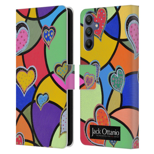 Jack Ottanio Art Hearts Of Diamonds Leather Book Wallet Case Cover For Samsung Galaxy A15