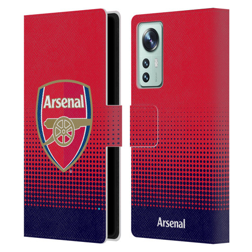 Arsenal FC Crest 2 Fade Leather Book Wallet Case Cover For Xiaomi 12