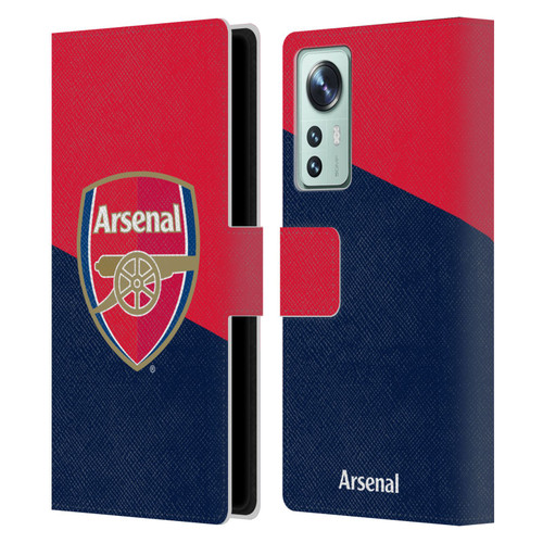 Arsenal FC Crest 2 Red & Blue Logo Leather Book Wallet Case Cover For Xiaomi 12