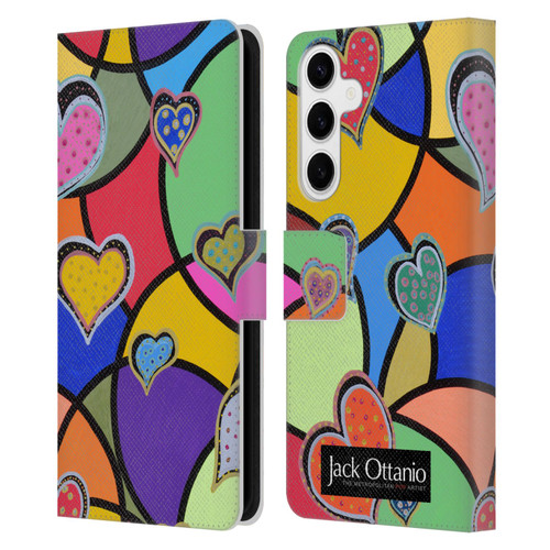 Jack Ottanio Art Hearts Of Diamonds Leather Book Wallet Case Cover For Samsung Galaxy S24+ 5G