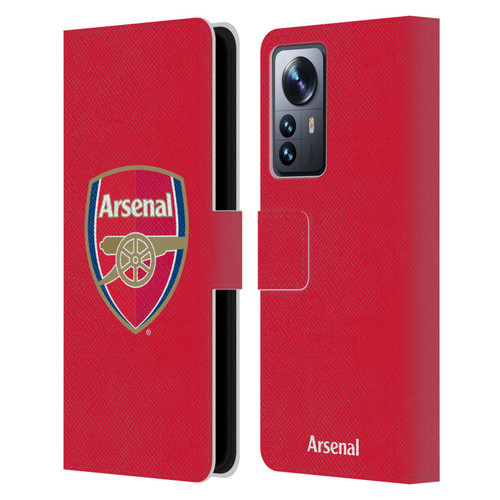 Arsenal FC Crest 2 Full Colour Red Leather Book Wallet Case Cover For Xiaomi 12 Pro