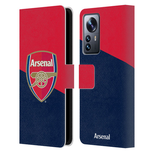 Arsenal FC Crest 2 Red & Blue Logo Leather Book Wallet Case Cover For Xiaomi 12 Pro