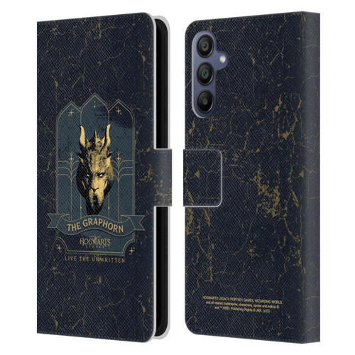 Hogwarts Legacy Graphics The Graphorn Leather Book Wallet Case Cover For Samsung Galaxy A15