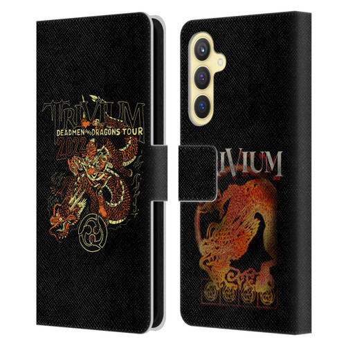 Trivium Graphics Deadmen And Dragons Leather Book Wallet Case Cover For Samsung Galaxy S23 FE 5G