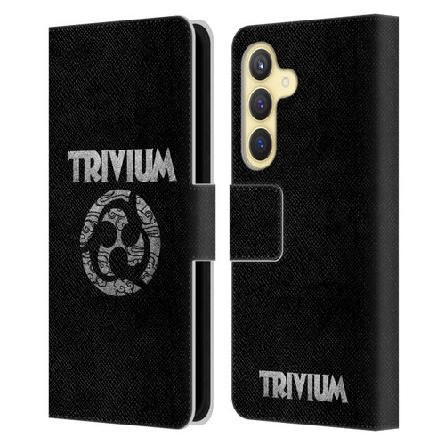 Trivium Graphics Swirl Logo Leather Book Wallet Case Cover For Samsung Galaxy S24 5G