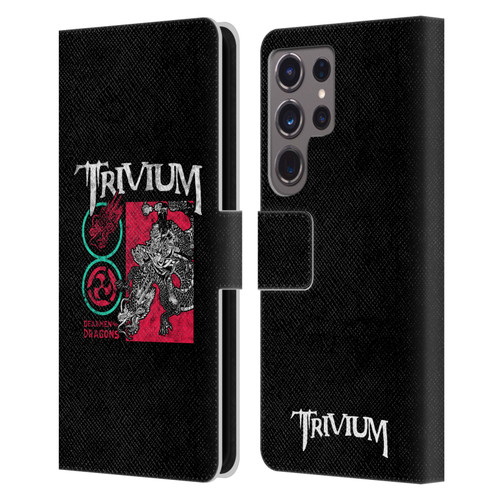 Trivium Graphics Deadmen And Dragons Date Leather Book Wallet Case Cover For Samsung Galaxy S24 Ultra 5G