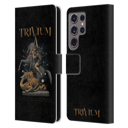Trivium Graphics Dragon Slayer Leather Book Wallet Case Cover For Samsung Galaxy S24 Ultra 5G