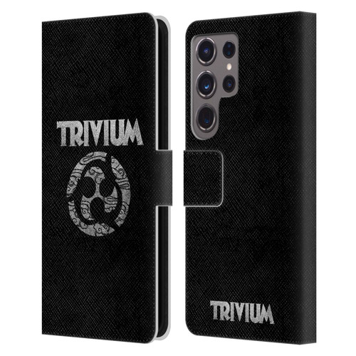 Trivium Graphics Swirl Logo Leather Book Wallet Case Cover For Samsung Galaxy S24 Ultra 5G