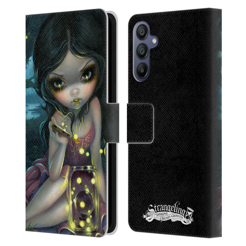 Strangeling Art Fireflies in Summer Leather Book Wallet Case Cover For Samsung Galaxy A15