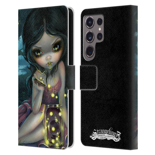 Strangeling Art Fireflies in Summer Leather Book Wallet Case Cover For Samsung Galaxy S24 Ultra 5G