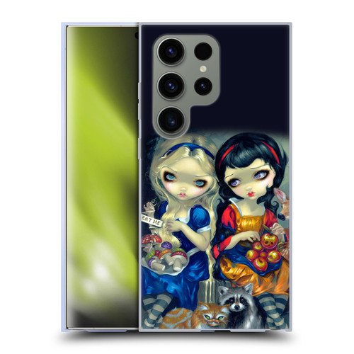Strangeling Art Girls With Cat And Raccoon Soft Gel Case for Samsung Galaxy S24 Ultra 5G