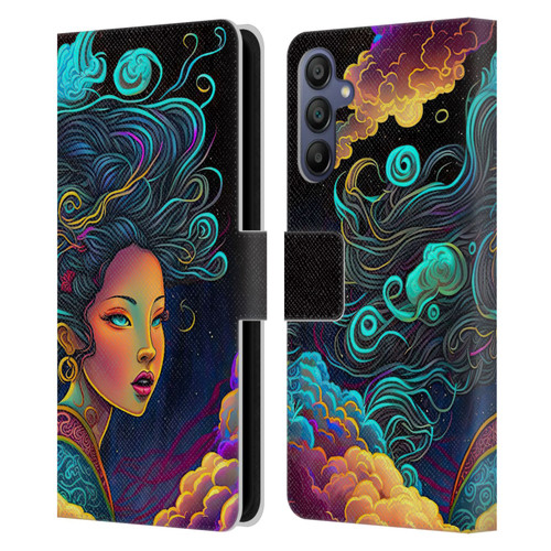 Wumples Cosmic Arts Cloud Goddess Leather Book Wallet Case Cover For Samsung Galaxy A15