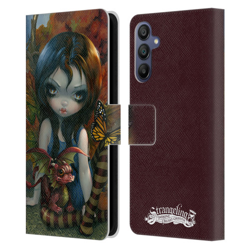 Strangeling Dragon Autumn Fairy Leather Book Wallet Case Cover For Samsung Galaxy A15