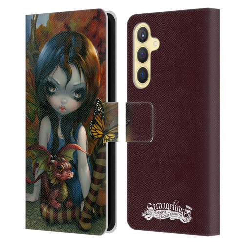 Strangeling Dragon Autumn Fairy Leather Book Wallet Case Cover For Samsung Galaxy S23 FE 5G