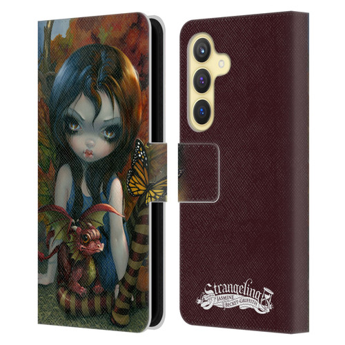 Strangeling Dragon Autumn Fairy Leather Book Wallet Case Cover For Samsung Galaxy S24 5G