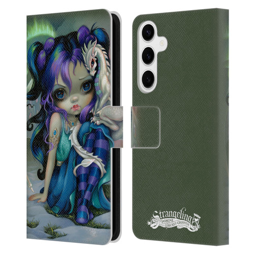 Strangeling Dragon Frost Winter Fairy Leather Book Wallet Case Cover For Samsung Galaxy S24+ 5G