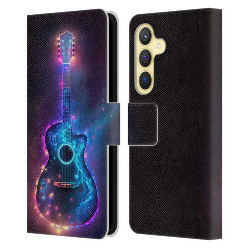 Wumples Cosmic Arts Guitar Leather Book Wallet Case Cover For Samsung Galaxy S24 5G