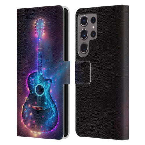 Wumples Cosmic Arts Guitar Leather Book Wallet Case Cover For Samsung Galaxy S24 Ultra 5G