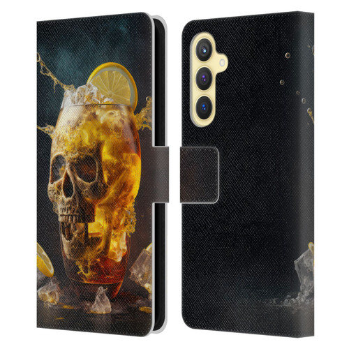 Spacescapes Cocktails Long Island Ice Tea Leather Book Wallet Case Cover For Samsung Galaxy S23 FE 5G