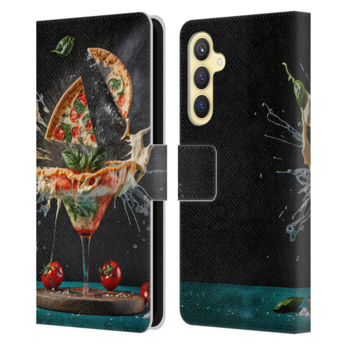 Spacescapes Cocktails Margarita Martini Blast Leather Book Wallet Case Cover For Samsung Galaxy S23 FE 5G