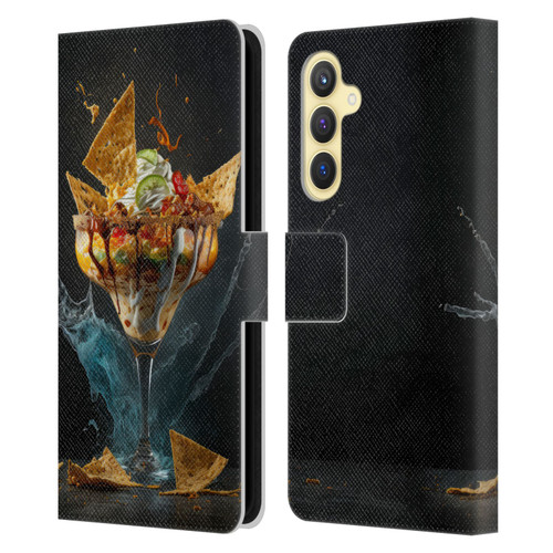 Spacescapes Cocktails Nacho Martini Leather Book Wallet Case Cover For Samsung Galaxy S23 FE 5G