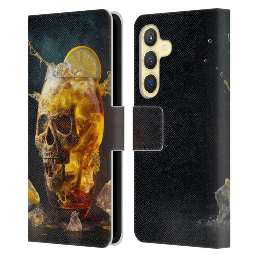Spacescapes Cocktails Long Island Ice Tea Leather Book Wallet Case Cover For Samsung Galaxy S24 5G