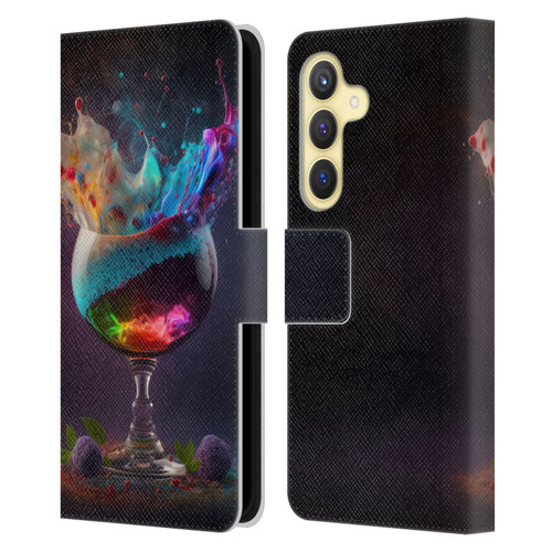 Spacescapes Cocktails Universal Magic Leather Book Wallet Case Cover For Samsung Galaxy S24 5G