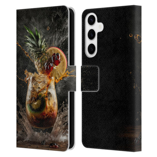 Spacescapes Cocktails Exploding Mai Tai Leather Book Wallet Case Cover For Samsung Galaxy S24+ 5G