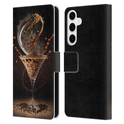 Spacescapes Cocktails Contemporary, Espresso Martini Leather Book Wallet Case Cover For Samsung Galaxy S24+ 5G