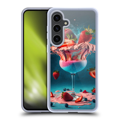 Spacescapes Cocktails Frozen Strawberry Daiquiri Soft Gel Case for Samsung Galaxy S24+ 5G
