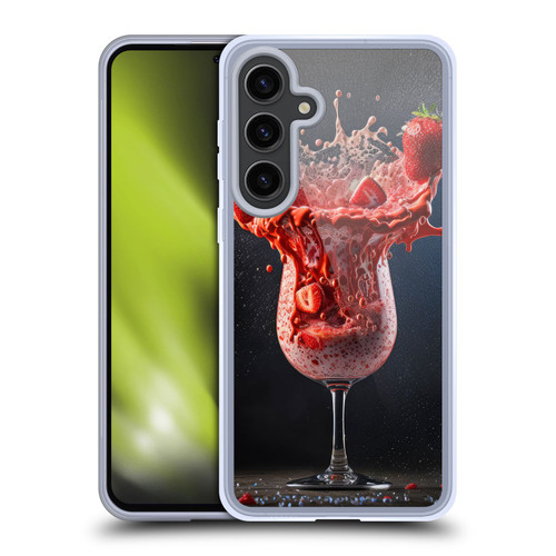 Spacescapes Cocktails Strawberry Infusion Daiquiri Soft Gel Case for Samsung Galaxy S24+ 5G