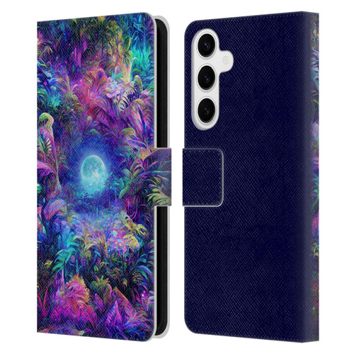 Wumples Cosmic Universe Jungle Moonrise Leather Book Wallet Case Cover For Samsung Galaxy S24+ 5G