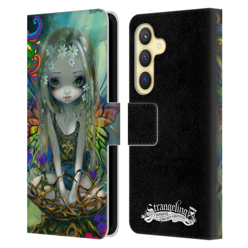 Strangeling Fairy Art Rainbow Winged Leather Book Wallet Case Cover For Samsung Galaxy S24 5G