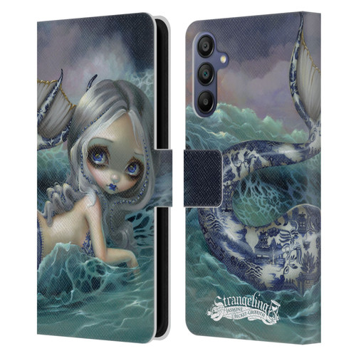 Strangeling Mermaid Blue Willow Tail Leather Book Wallet Case Cover For Samsung Galaxy A15