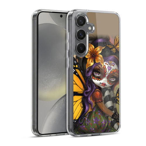 Strangeling Fairy Art Day of Dead Butterfly Soft Gel Case for Samsung Galaxy S24 5G & MagSafe
